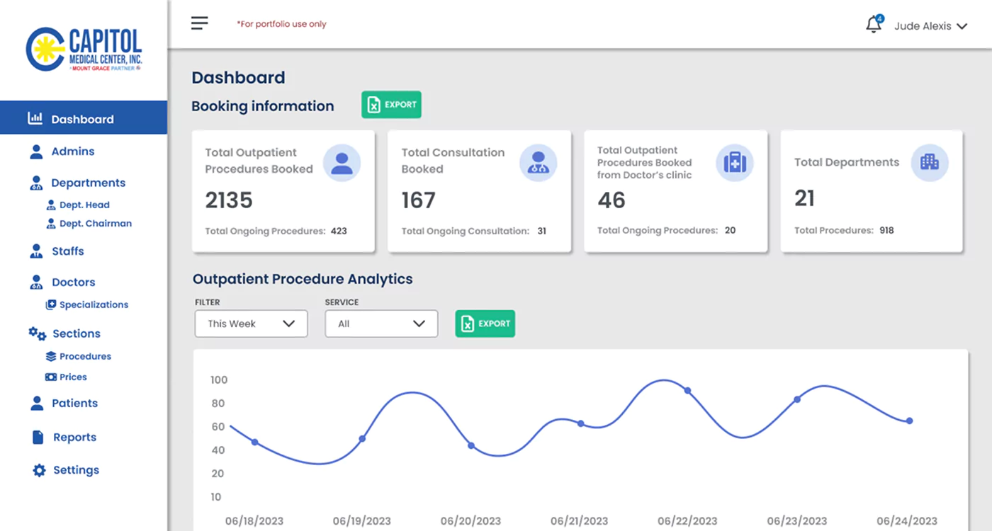 Hospital Outpatient Booking App Admin