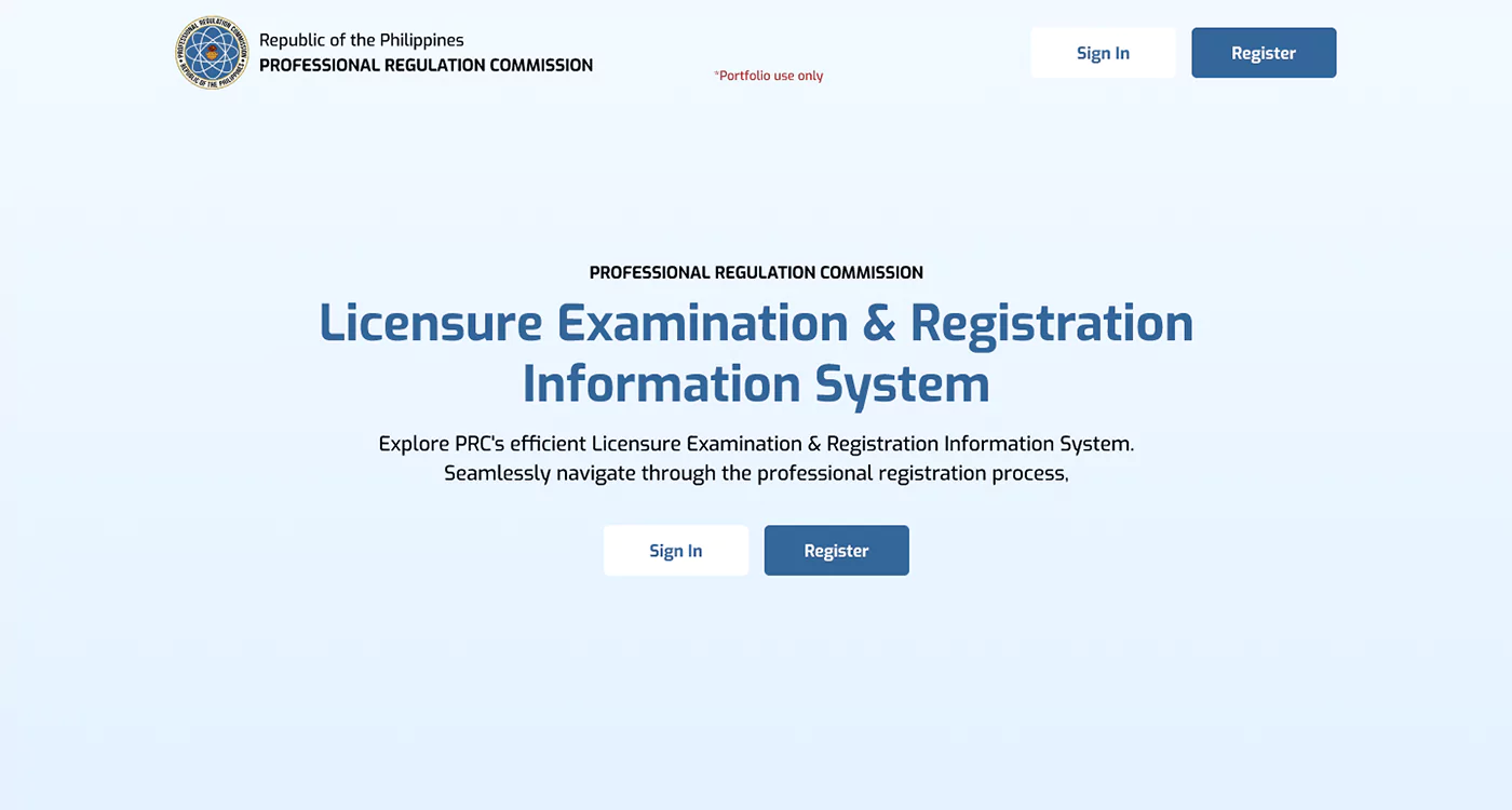 Licensure Examination & Registration Information System